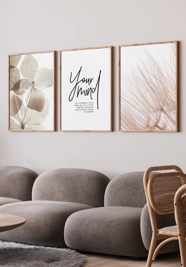 Transparentny Kwiat Zestaw 3 Plakatów 50x70cm